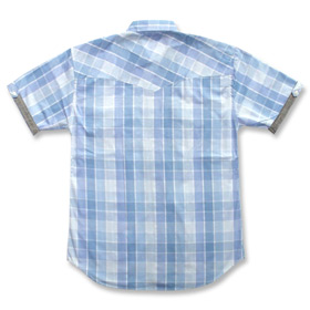 BACK - Just Got Light Blue Plaid Shirt