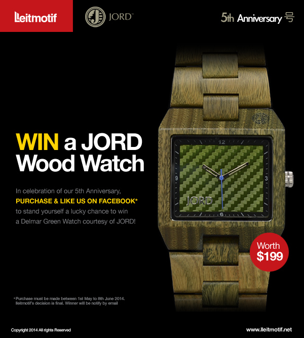Our 5th Anniversay! Win a JORD Watch Worth $199!