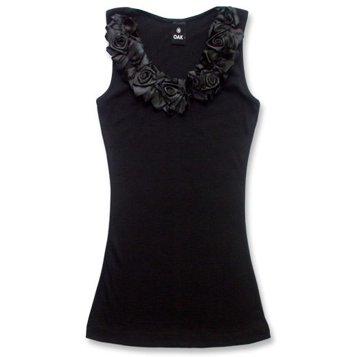 FRONT - Black Roses Top