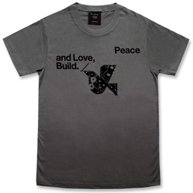 Peace and Love, Build. T-shirt
