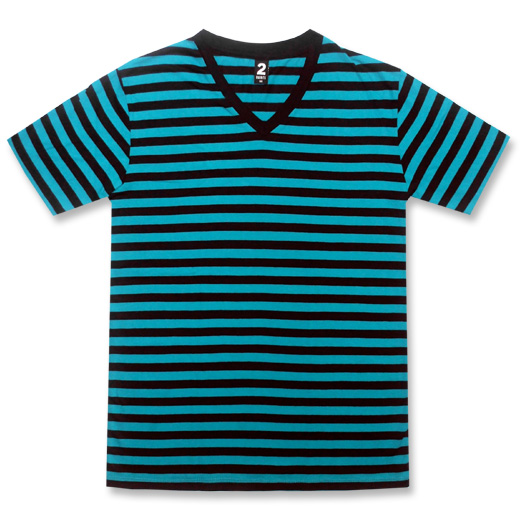 FRONT - Stripey, Turquoise Top