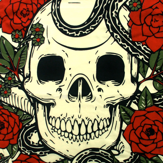 CLOSE-UP 1 - Skull N' Roses T-shirt