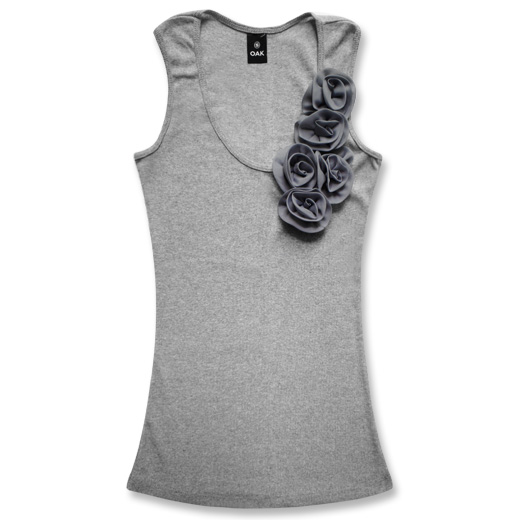 FRONT - Grey Roses Top