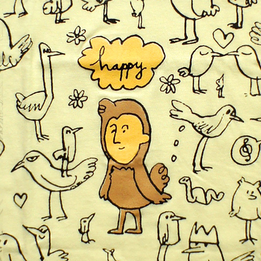 CLOSE-UP 1 - Happy Bird Gets the Worm T-shirt