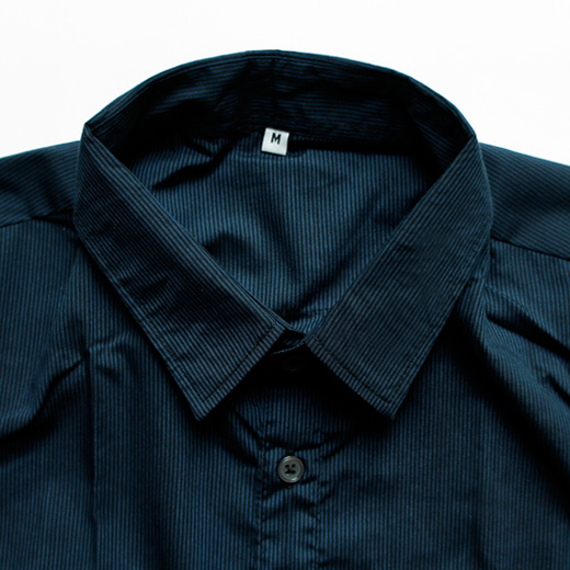 CLOSE-UP 1 - Shirt In Stripey Blue Shirt