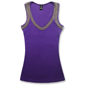 FRONT - Purple Beads Top