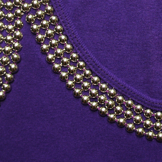 CLOSE-UP 1 - Purple Beads Top