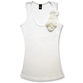 FRONT - White Roses Top