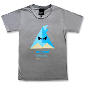 FRONT - Birdiegami Grey T-shirt