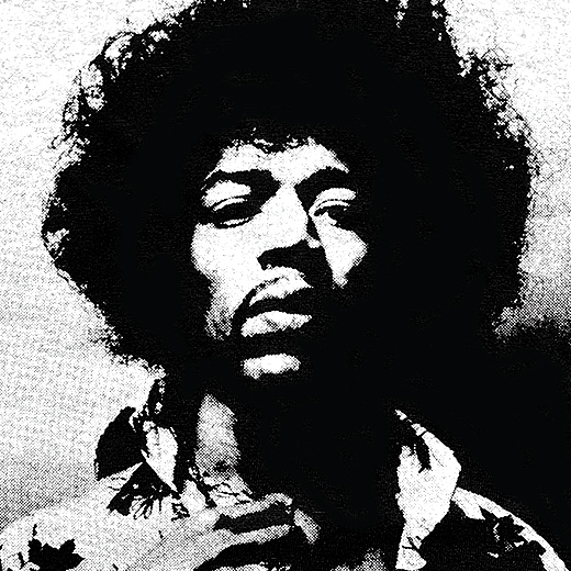 CLOSE-UP 1 - Hendrix X Woodstock Black T-shirt