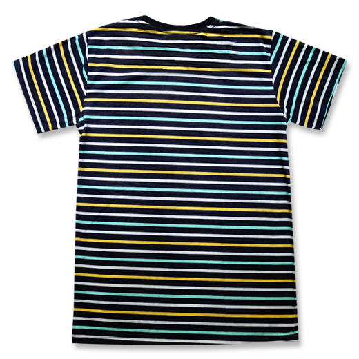 BACK - Blue/Yellow/White Stripe Top